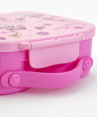 Bonfino Lunch Box, Leak-Resistant Seal, Food-Grade PP and Silicone, Durable, Princess Theme, 3 Years+, 1100 mL, 21.8 x 21.1 x 7.5 cm - Pink_7