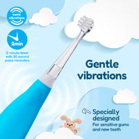 BRUSHBABY BabySonic Blue Electric Toothbrush 0-3 yrs_3