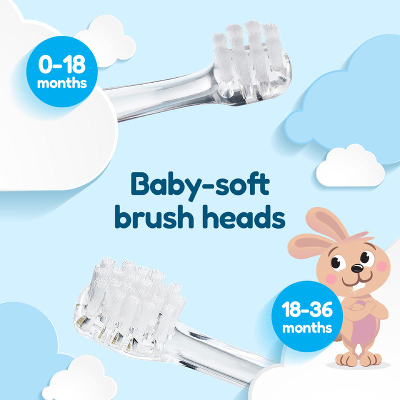 BRUSHBABY BabySonic Blue Electric Toothbrush 0-3 yrs
