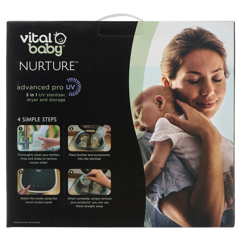 جهاز تعقيم ومجفف بالأشعة فوق البنفسجية من Vital Baby Nurture Pro، أبيض، للبالغين