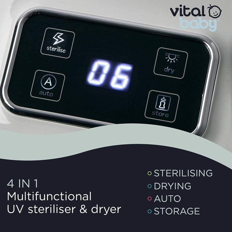 Vital Baby Nurture Pro UV Steriliser & Dryer, White, Adult