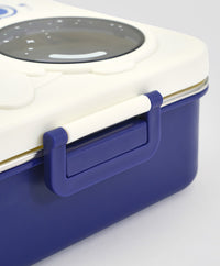 Bonfino Lunch Box, Leak-Resistant Seal, Food-Grade PP and Stainless Steel, Durable,  Space Theme, 3 Years+, 1300 mL, 26.5 x 19.5 x 7.2 cm - White and Blue_8