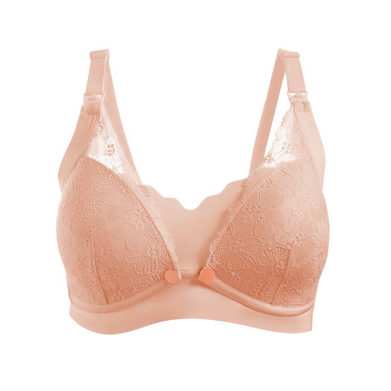 Okus - Pretty Lace Maternity & Nursing Bra Pink