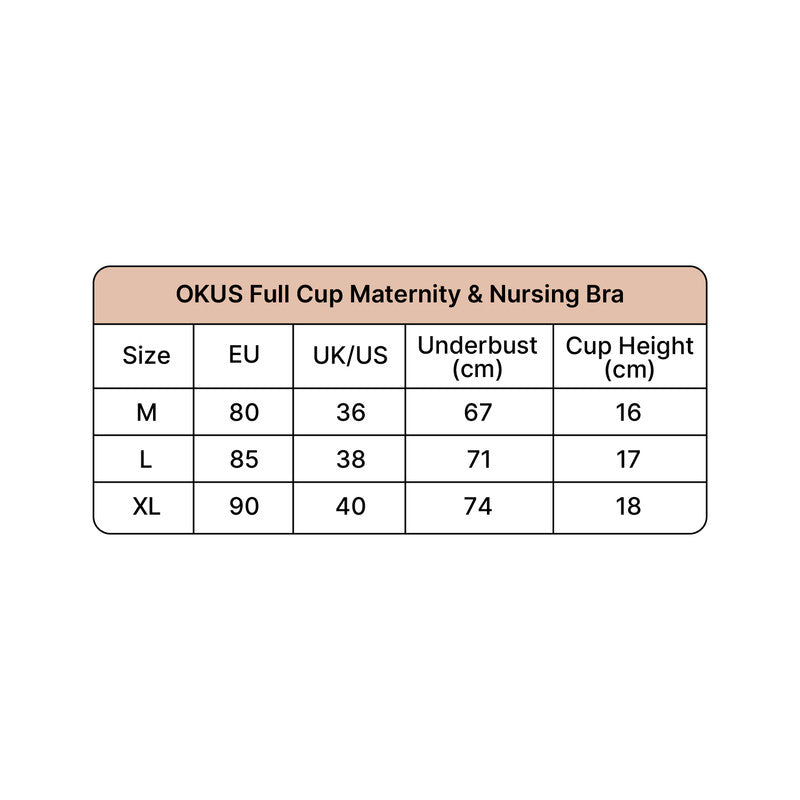Okus - New Full Cup Maternity & Nursing Bra Black