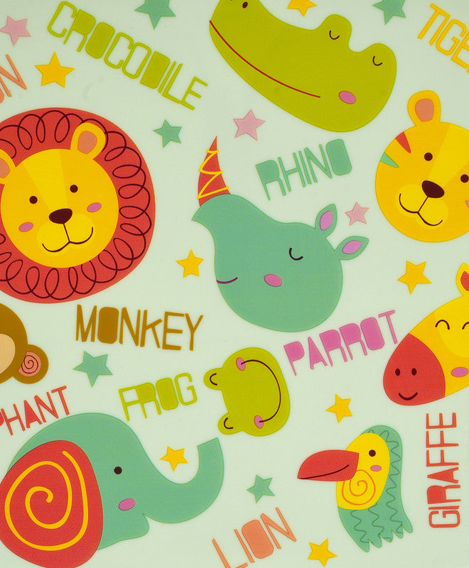 Bonfino Lunch Box, Leak-Resistant Seal, Food-Grade PP and Silicone, Durable, Animal Theme, 3 Years+, 1100 mL, 21.8 x 21.1 x 7.5 cm - Green