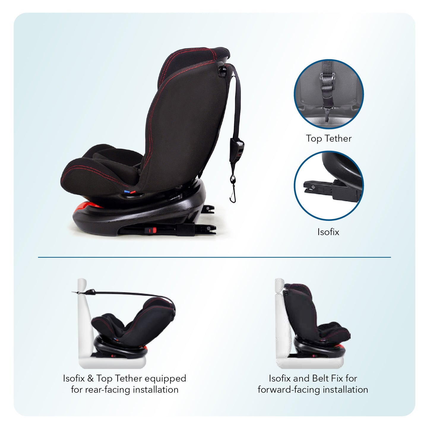 Harmony Freestyle Deluxe 3-in-1 Car Seat WITH ISOFIX & TOP TETHER