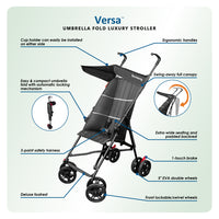 Harmony Versa Umbrella Fold Luxury Stroller_7