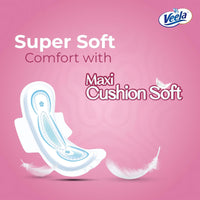 Veela Cushion Soft Maxi Pads for Women - Ultra-Soft, Breathable, and Leak-Proof Sanitary Napkins, Heavy Flow Feminine Hygiene Pads (REGULAR, 12, count)_2