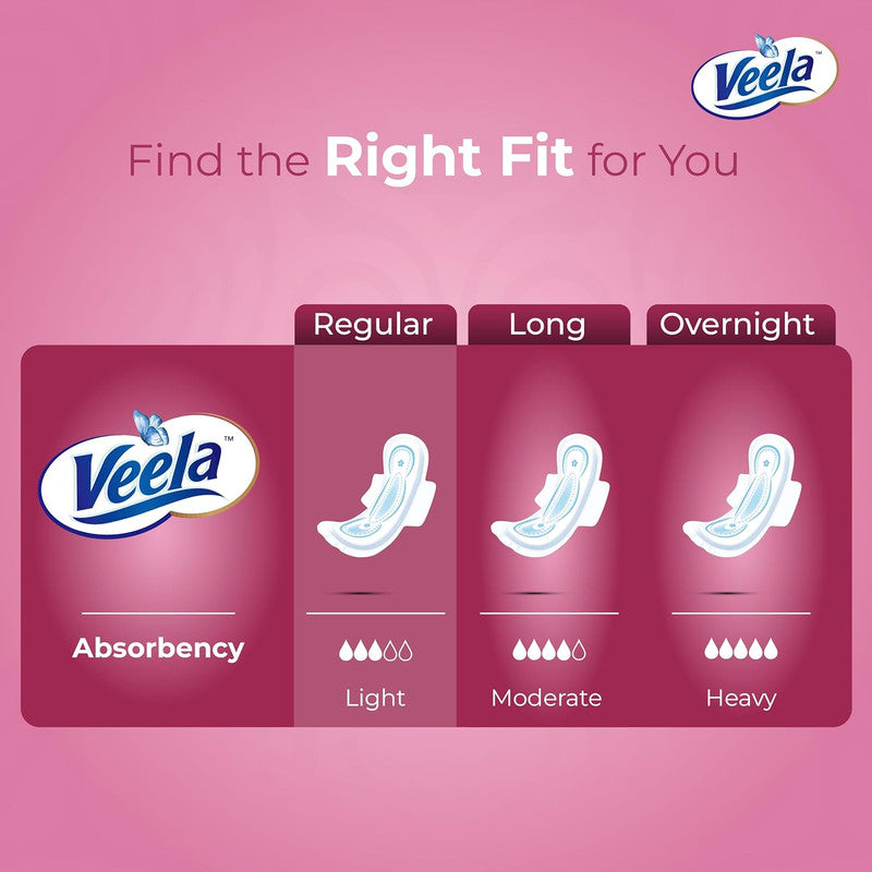 Veela Cushion Soft Maxi Pads for Women - Ultra-Soft, Breathable, and Leak-Proof Sanitary Napkins, Heavy Flow Feminine Hygiene Pads (REGULAR, 12, count)