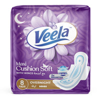 Veela Cushion Soft Maxi Pads for Women - Ultra-Soft, Breathable, and Leak-Proof Sanitary Napkins, Heavy Flow Feminine Hygiene Pads (OVERNIGHT, 8, count)_1