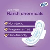 Veela Cushion Soft Maxi Pads for Women - Ultra-Soft, Breathable, and Leak-Proof Sanitary Napkins, Heavy Flow Feminine Hygiene Pads (OVERNIGHT, 24, count)_3