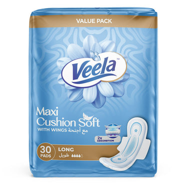 veela-cushion-soft-maxi-pads-for-women-ultra-soft-breathable-and-leak-proof-sanitary-napkins-heavy-flow-feminine-hygiene-pads-long-30-count-value-pack