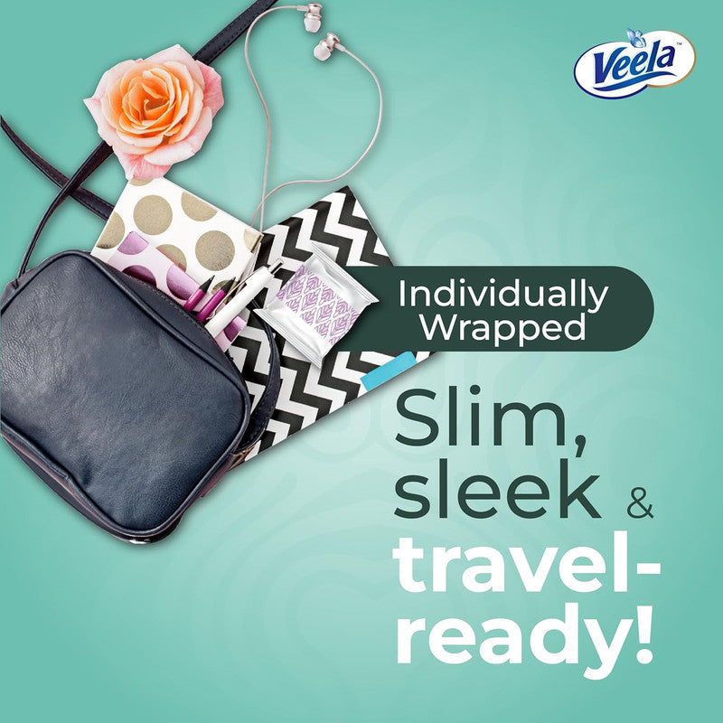 Veela Cushion Soft Pantiliners - Ultra-Soft, Breathable, Leak-Proof Daily Feminine Hygiene Protection and Everyday Freshness (Long, 50, count) Value Pack