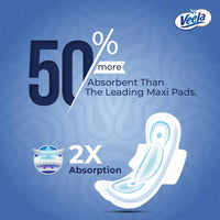 Veela Cushion Soft Ultra Thin Pads for Women - Ultra-Soft, Breathable, and Leak-Proof Sanitary Napkins, Heavy Flow Feminine Hygiene Pads (Long, 8, count)_3