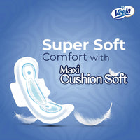 Veela Cushion Soft Ultra Thin Pads for Women - Ultra-Soft, Breathable, and Leak-Proof Sanitary Napkins, Heavy Flow Feminine Hygiene Pads (Long, 8, count)_5