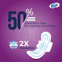 Veela Cushion Soft Ultra Thin Pads for Women - Ultra-Soft, Breathable, and Leak-Proof Sanitary Napkins, Heavy Flow Feminine Hygiene Pads (Long, 7, count)_5