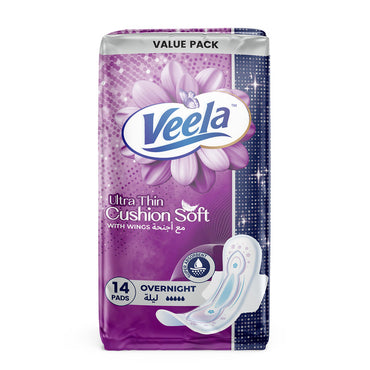 /arveela-cushion-soft-ultra-thin-pads-for-women-ultra-soft-breathable-and-leak-proof-sanitary-napkins-heavy-flow-feminine-hygiene-pads-overnight-14-count