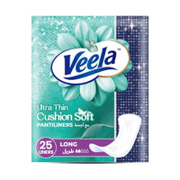 Veela Ultra Thin Pantiliners – Ultra-Light, Breathable, Leak-Proof Daily Feminine Hygiene Protection for Discreet Comfort and Freshness (Long, 25, count)_1