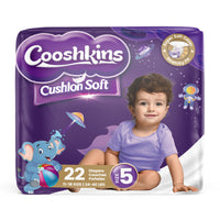 Cushion Soft Baby Diapers Size 5 (22 Count) – Super Soft Cover, Stretchy Fit, Leak Guard, Quick Absorb Core, Hypoallergenic, for 11–18 kg / 24–40 lbs Babies_1