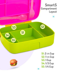 Bonfino Lunch Box with Bottle and Lunch Bag, Leak-Resistant, Multi-Material Build, Durable, 3 Years+, Yellow and Green - 3 Pieces_3