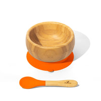 Avanchy - Baby Bamboo Stay Put Suction BOWL + Spoon OG_1