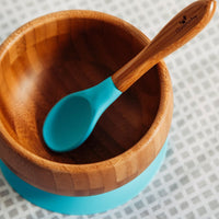 Avanchy - Baby Bamboo Stay Put Suction BOWL + Spoon BL_6