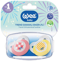 Wee Baby - Double  Trend  Soother with Case 6-18 Months