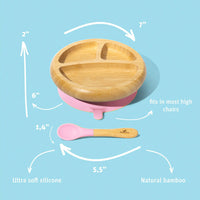 Avanchy - Bamboo Suction Classic Plate + Spoon PK_2