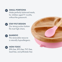 Avanchy - Bamboo Suction Classic Plate + Spoon PK_3