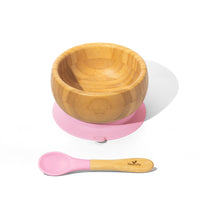 Avanchy - Baby Bamboo Stay Put Suction BOWL + Spoon PK_1
