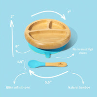 Avanchy - Bamboo Suction Classic Plate + Spoon BL_2