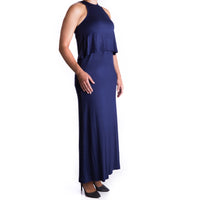 Mama Basic - Double Layer Long Maternity & Nursing Dress_1