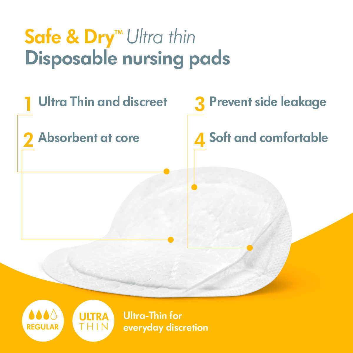 Medela - Safe & Dry Ultra Thin Disposable Absorbent Nursing Pads 30 pcs