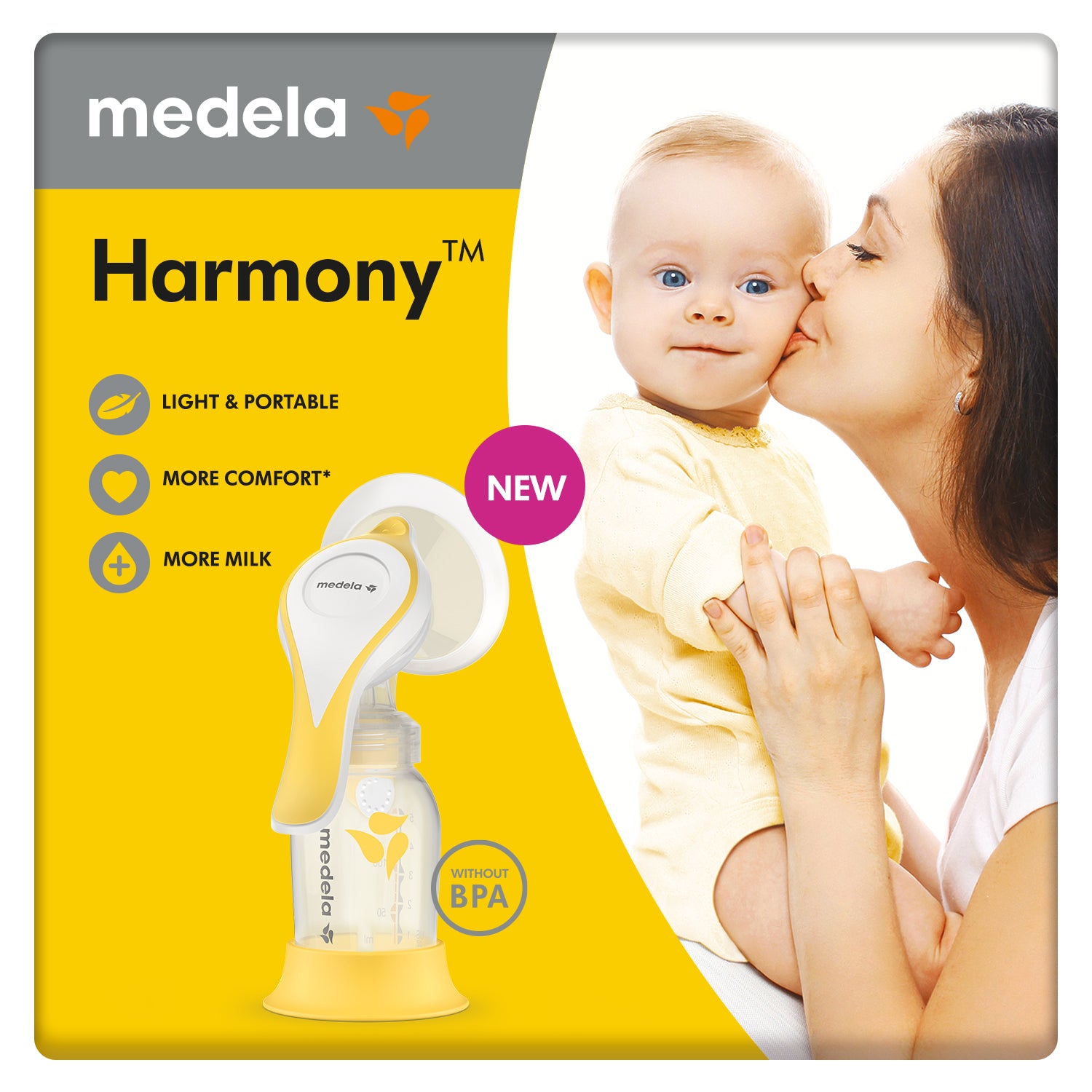 ميديلا - مضخة الثدي اليدوية هارموني فليكس