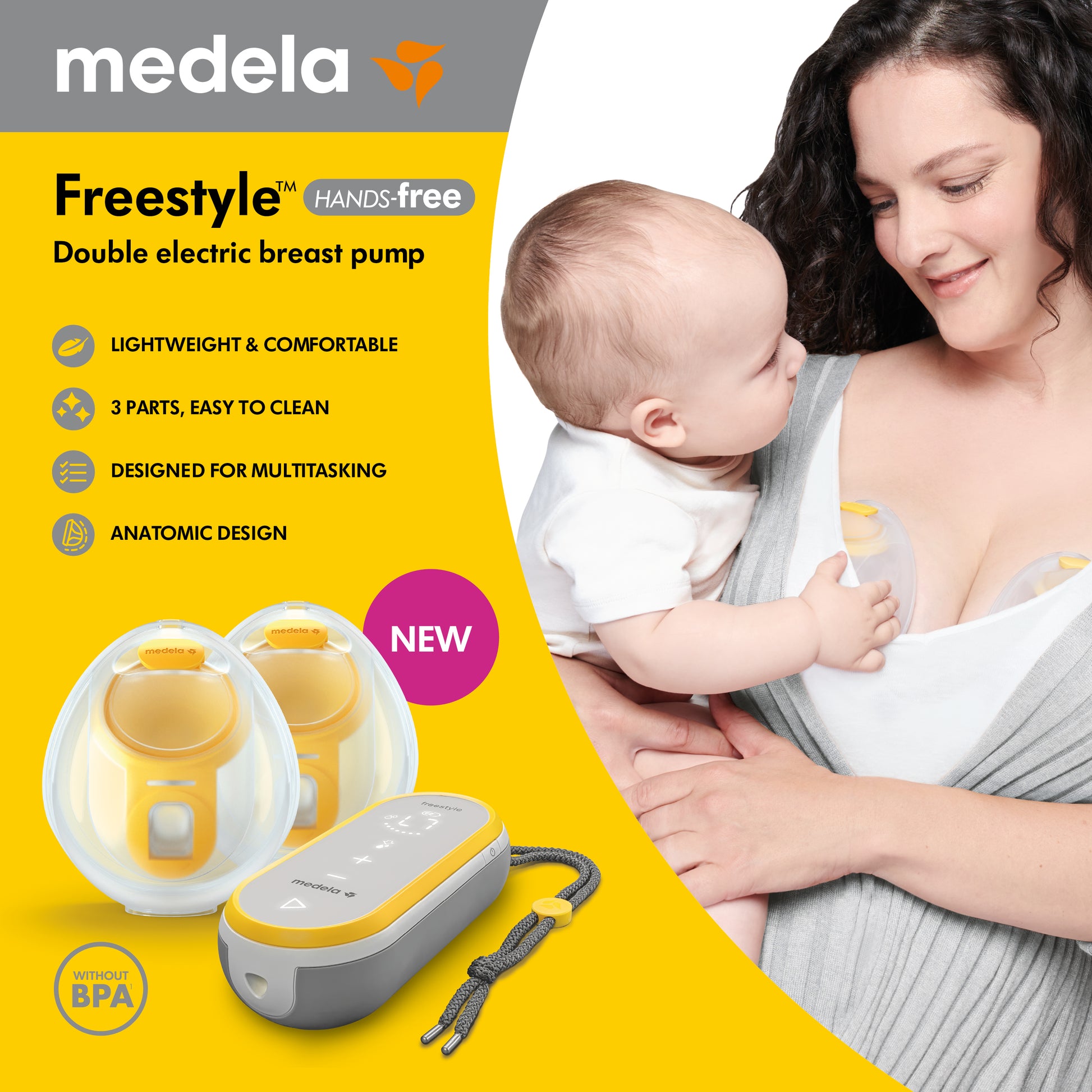 Freestyle™ Hands-free double electric wearable Breast pump