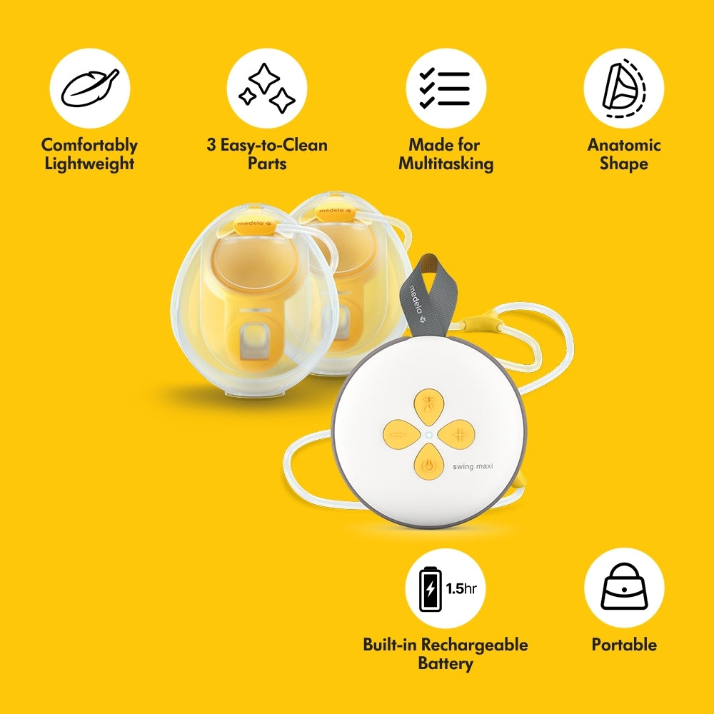 Medela Swing Maxi Hands-Free Double Electric Breast Pump - USB Charger
