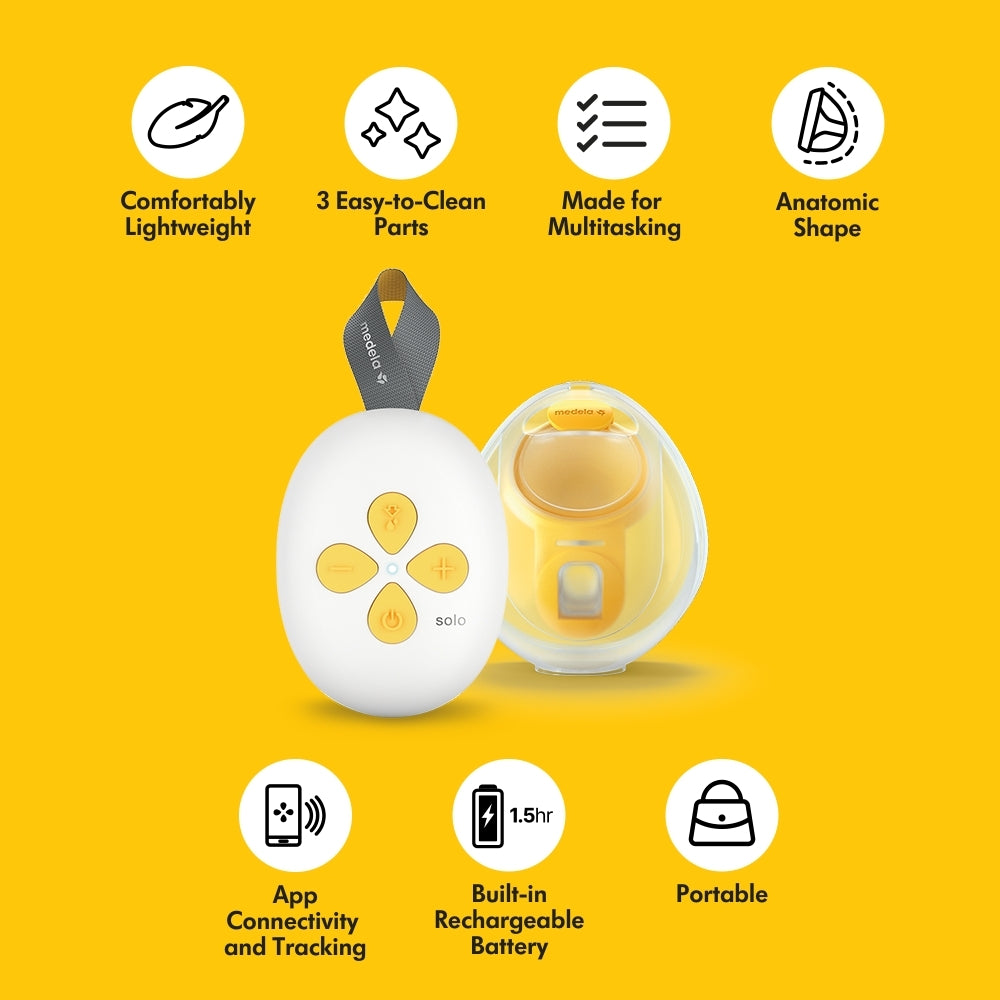 Medela Solo Single Electric Breast Pump Compatible with Medela Family App