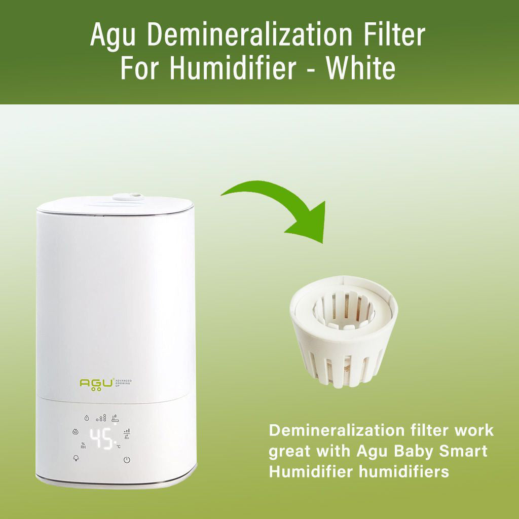 Agu - فلتر إزالة المعادن لجهاز الترطيب - أبيض