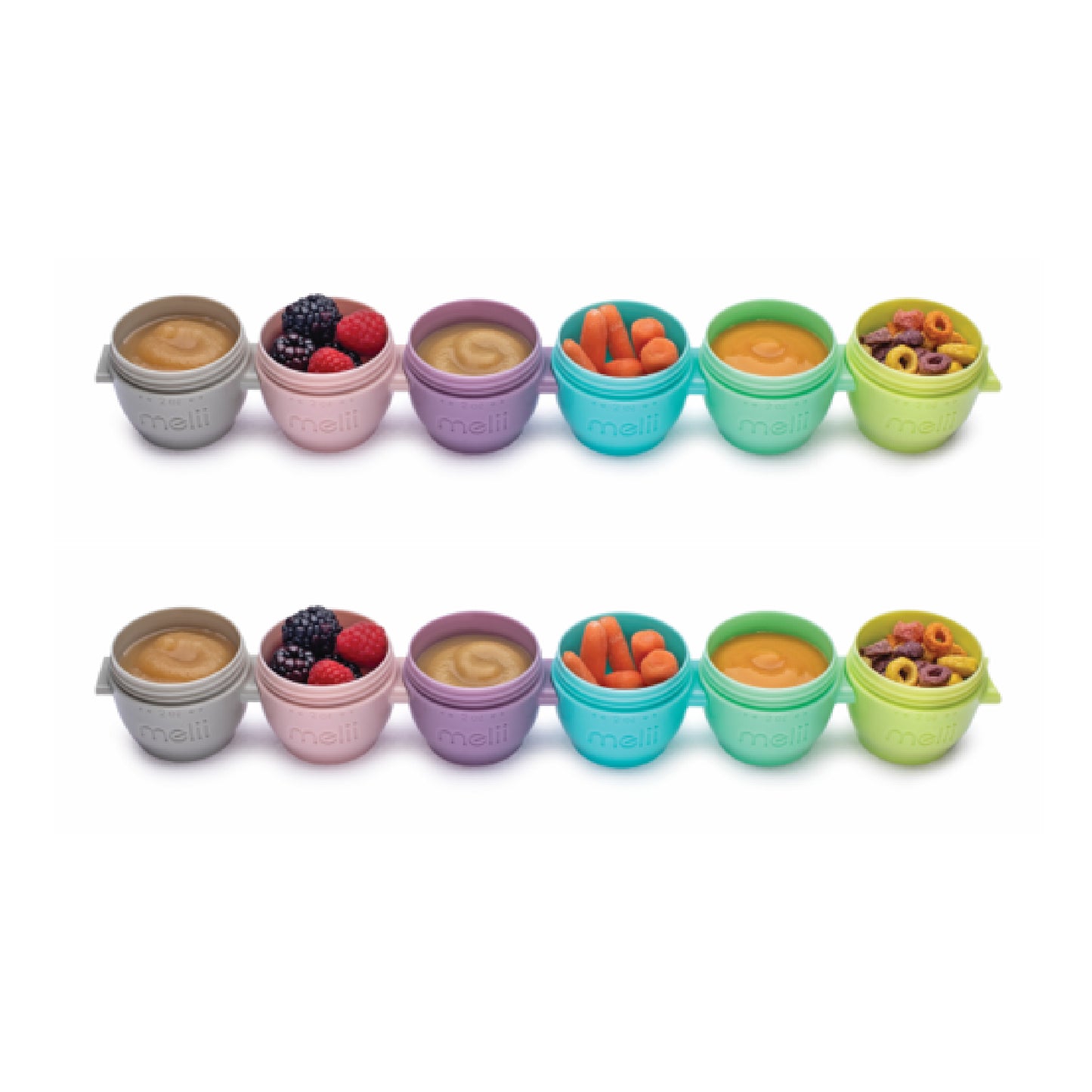 Melii Snap & Go Pods - Airtight & Leakproof Baby Food Containers - Baby Food Storage Pods for Effortless Mealtime, 2oz, Set of 12