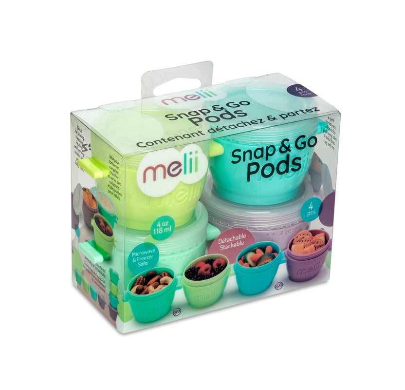 Melii Snap & Go pods 4oz, 4 pcs Multi Color