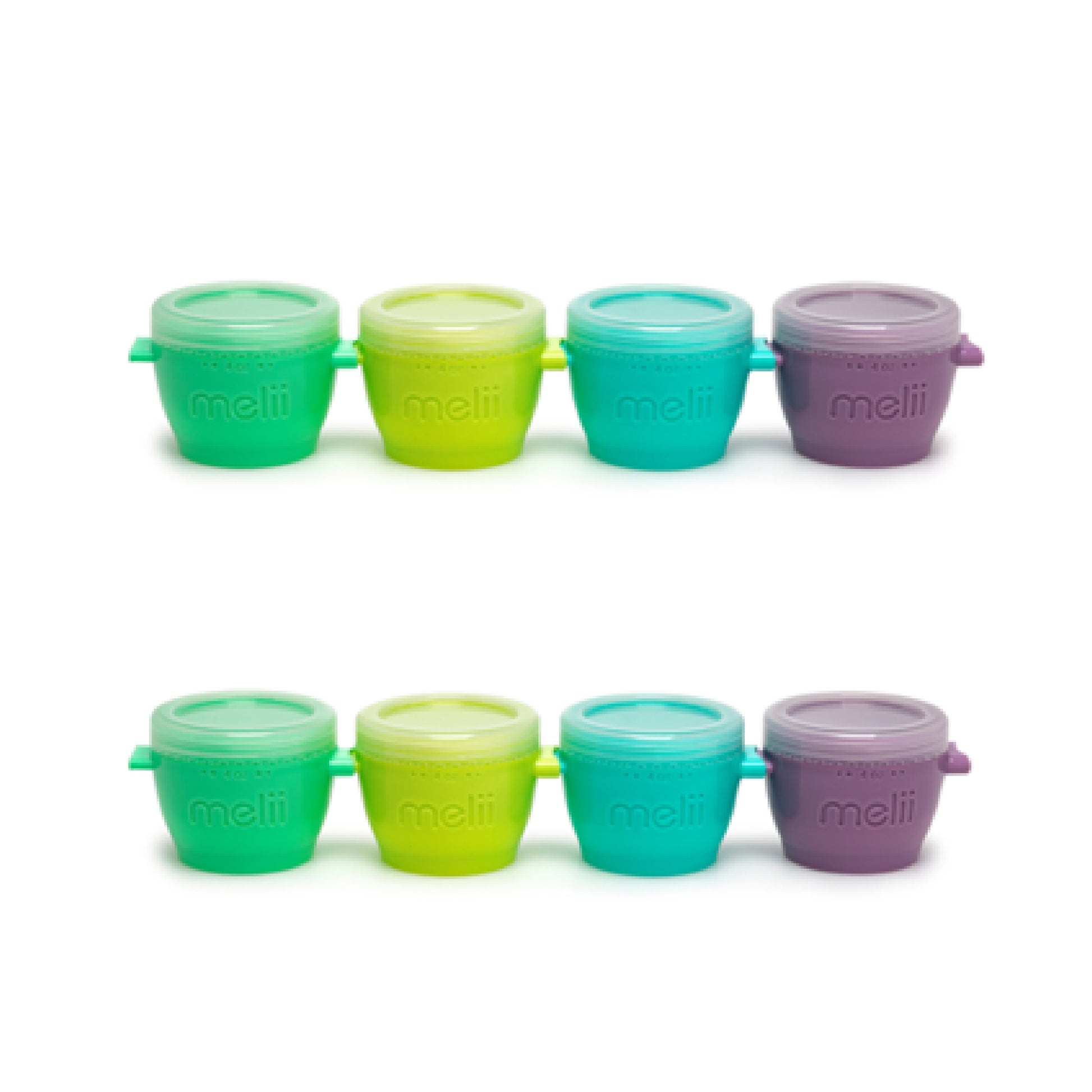 Melii Snap & Go Pods - Airtight & Leakproof Baby Food Containers - Baby Food Storage Pods for Effortless Mealtime, 4oz, Set of 8