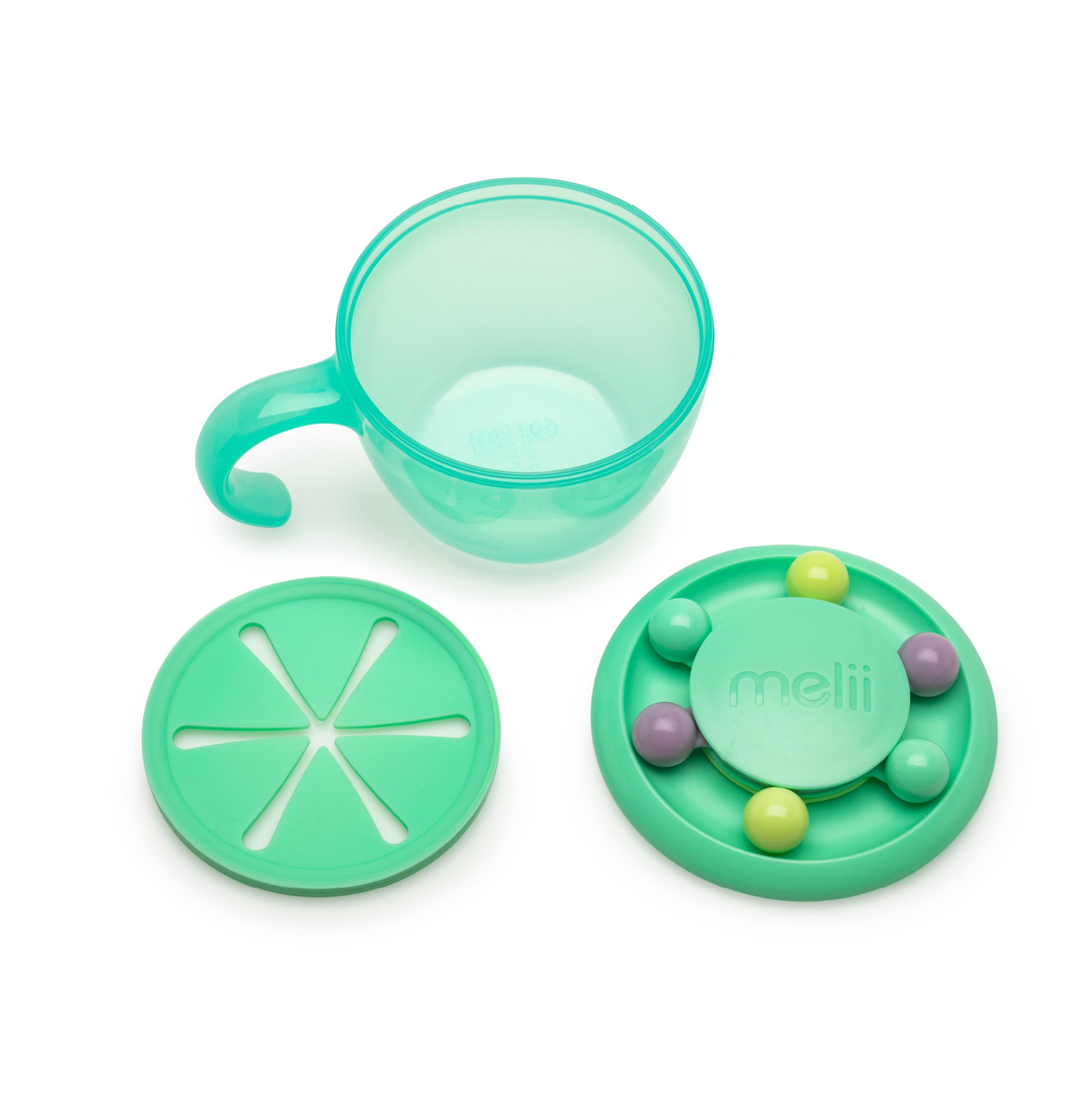 melii Snack Container - Safe, Spill-Proof, and Playful Food Storage with Educational Beads for Babies, Toddlers, and Kids - BPA-Free & Versatile Snacking Solution