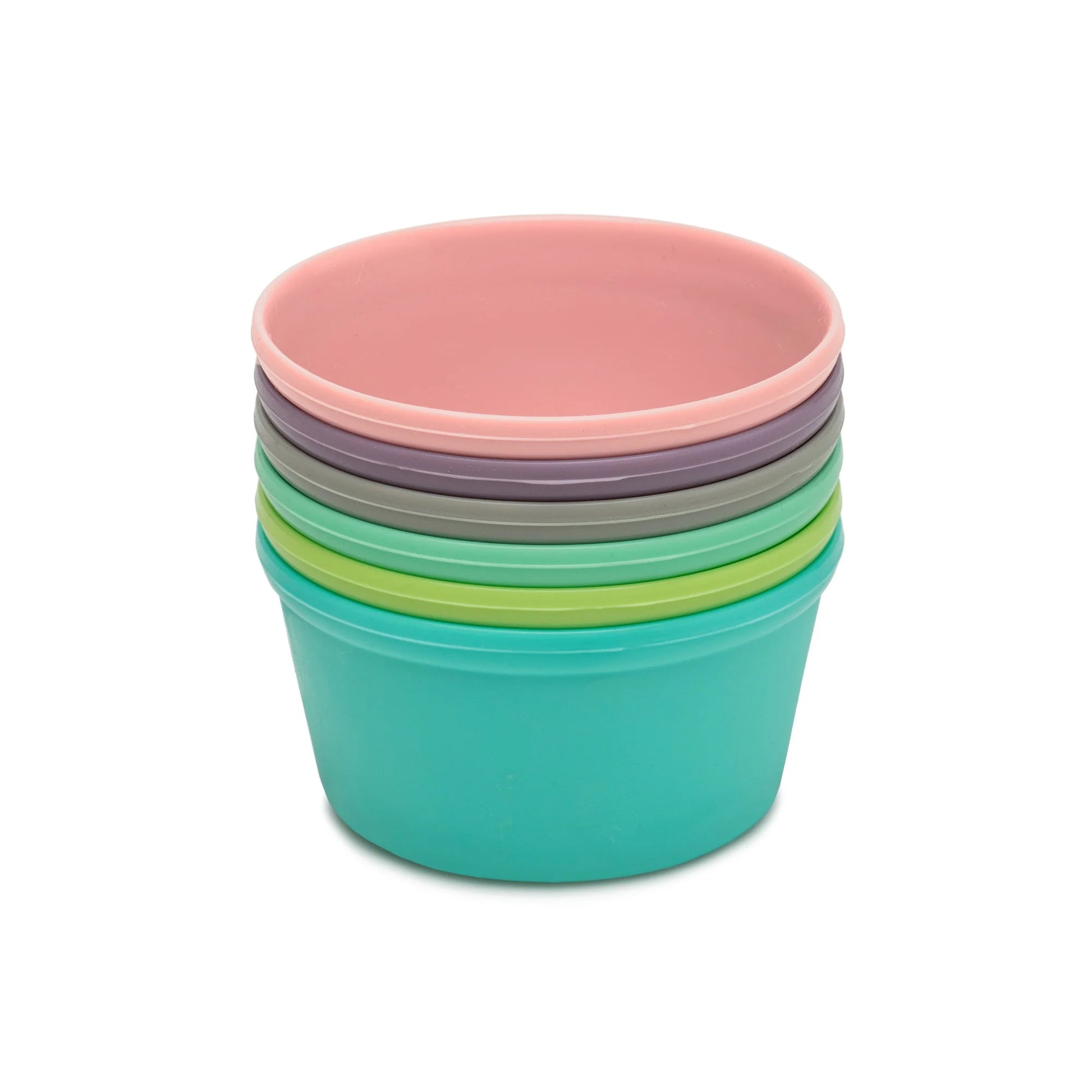 Melii Rainbow Silicone Food Cups for Kids - BPA-Free Rainbow Silicone Food Cups - un Mealtime Separation and Baking, Heat-Resistant, Dishwasher Safe