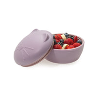 Melii Silicone Purple Cat Bowl with Lid 350 ml - Airtight, and Leakproof Food Storage for Babies, Toddlers, Kids - BPA Free, Microwave Safe, Perfect for On-the-Go Meals Snacks_4