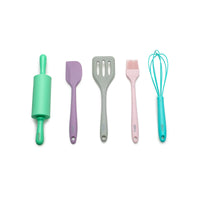 Melii Kids 5 Piece Mini Baking Tool Set - Safe, Durable, Versatile Culinary Fun for Young Chefs - BPA Free, Easy to Clean, Ideal for Play, Real Cooking, Great Gift Idea_1