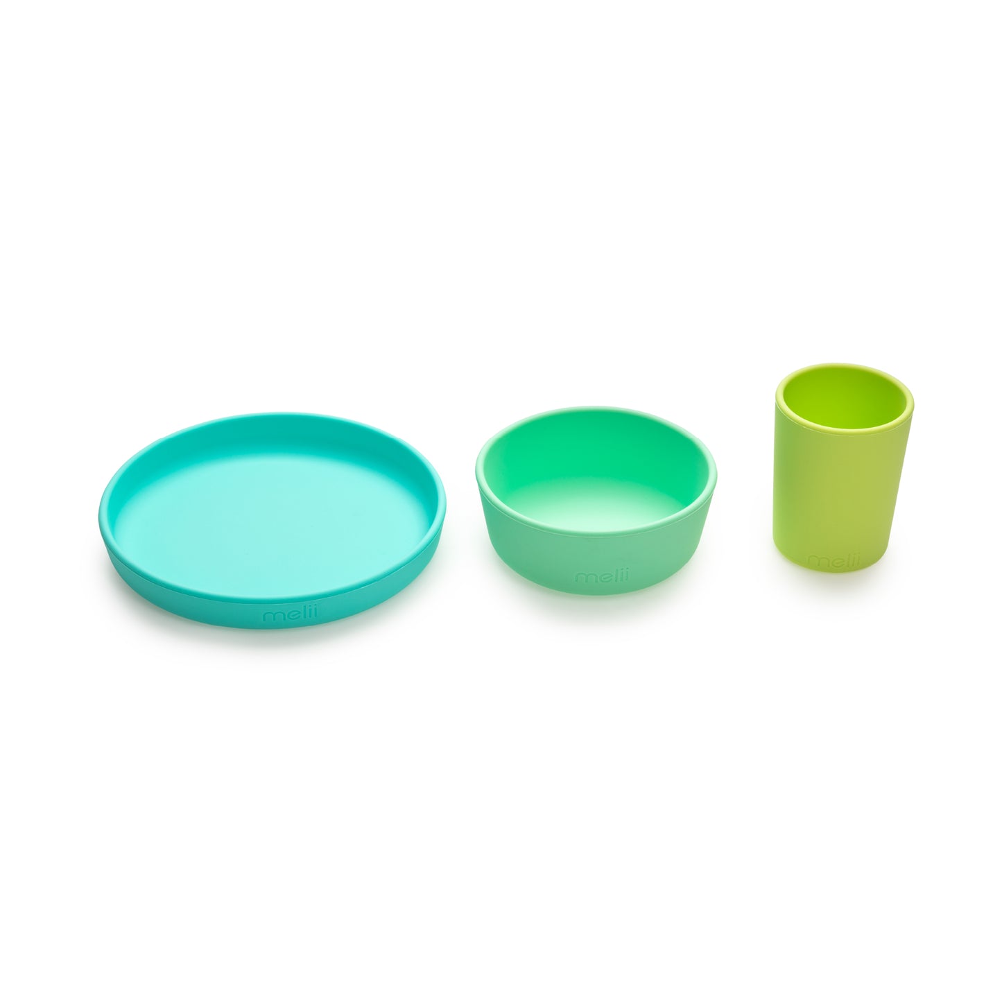 Melii 3-Piece Silicone Meal Set - Colorful, Durable, and Safe Dinnerware for Babies, Toddlers, and Kids - BPA-Free, Microwave Safe, Easy-Clean Dish Set