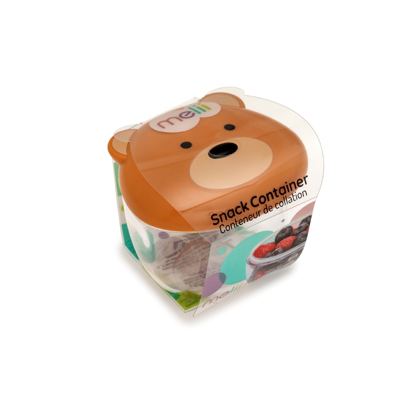 Melii Bear Snack Containers - Adorable, Airtight, and Leakproof Designs for Kids - BPA Free, Easy Clean, Perfect for On the Go Snacking and Lunch Boxes