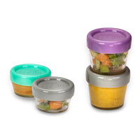 melii Glass Baby Food Containers - Airtight, Leakproof, Storage for Babies, Toddlers, Kids – BPA Free, Microwave & Freezer Safe - Set of 12, (6 x 4oz + 6 x 2oz)  with Easy Open Lids_3