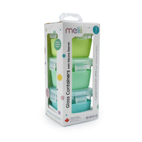 Melii Glass Food Storage Containers with Silicone Sleeve 160 ml Pack of 3 - Green, Mint, Turquoise_2