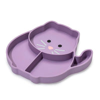 melii Silicone Suction Plate for Babies & Toddlers - Cat Division Plate for Picky Eaters - Secure Self Feeding Solution, BPA Free, Microwave & Dishwasher Safe_1